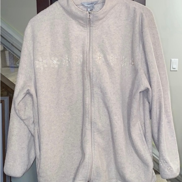 Vintage Northern Reflections Zip Snow Flake Fleecy - Picture 1 of 7